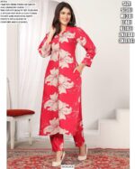 Women's Premium Rayon And Chanderi Fabric Straight Solid Kurti Pant Sets