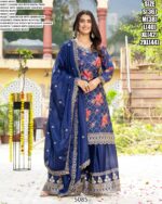 Chinon Silk Flower Designer Readymade Indian Pakistani Salwar Suits!