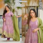 Presenting Traditional Style Chinon Silk Salwar Suits With Dupatta For Women And Girls