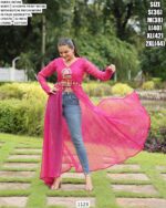 Navratri Special Georgette Leheriya Print Work With Kutchi Patch Work Kurtis