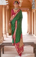 Classic Super Silk Stud Work With Patola Design Sarees For Festivals