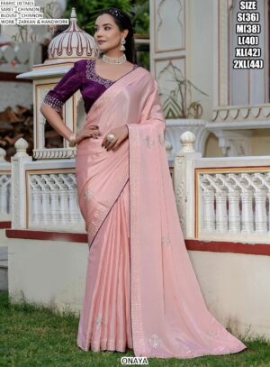 Onaya By Ethnicrang Ultrasoft Chinon Occasion Wear Sarees Wholesale Online