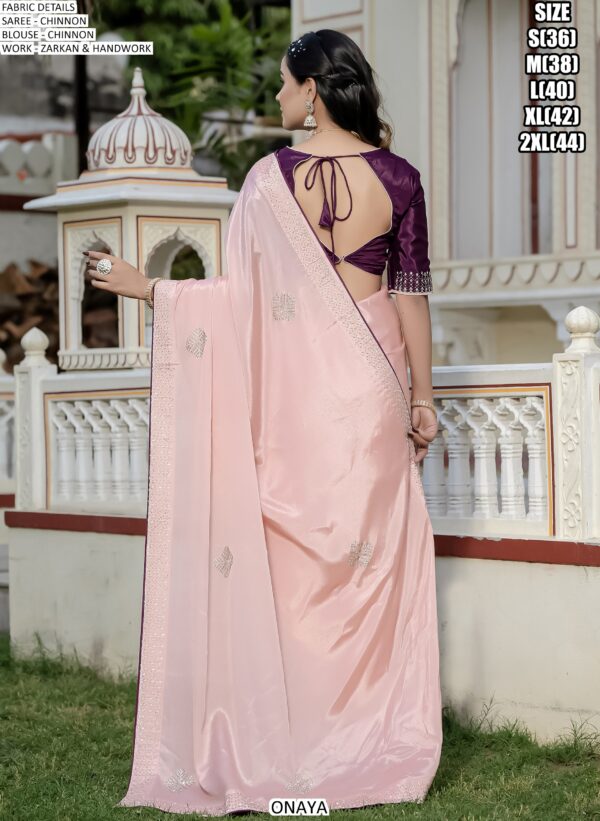 Onaya By Ethnicrang Ultrasoft Chinon Occasion Wear Sarees Wholesale Online