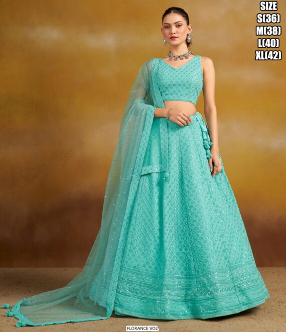 Bridal Wedding Designer Lehenga Choli For Women With High Quality Embroidery Work