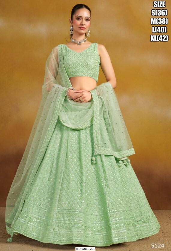 Bridal Wedding Designer Lehenga Choli For Women With High Quality Embroidery Work