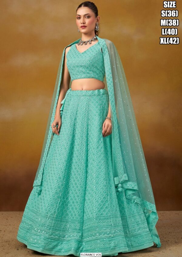 Bridal Wedding Designer Lehenga Choli For Women With High Quality Embroidery Work