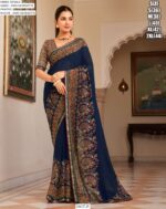 Lovely Printed Dani Georgette Ethnic Style Sarees For Every Occasions