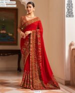 Lovely Printed Dani Georgette Ethnic Style Sarees For Every Occasions