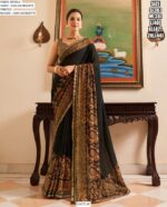 Lovely Printed Dani Georgette Ethnic Style Sarees For Every Occasions