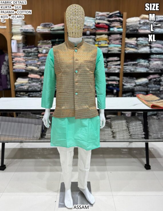 Presenting Functions And Party Wear Kurta, Pyjama And Koti Collection For Men