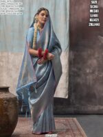 Handloom Two Tone Weaving Silk Wedding Wear Sarees, Embellished With A Gold Zari Work