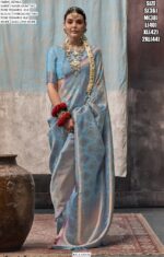 Handloom Two Tone Weaving Silk Wedding Wear Sarees, Embellished With A Gold Zari Work