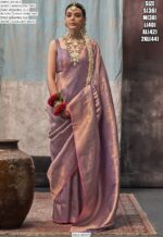 Handloom Two Tone Weaving Silk Wedding Wear Sarees, Embellished With A Gold Zari Work