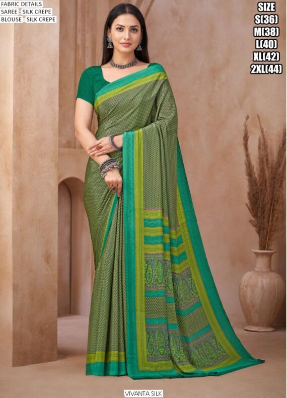 The Latest Collection Of Regular Wear Crape Silk Sarees In Various Prints
