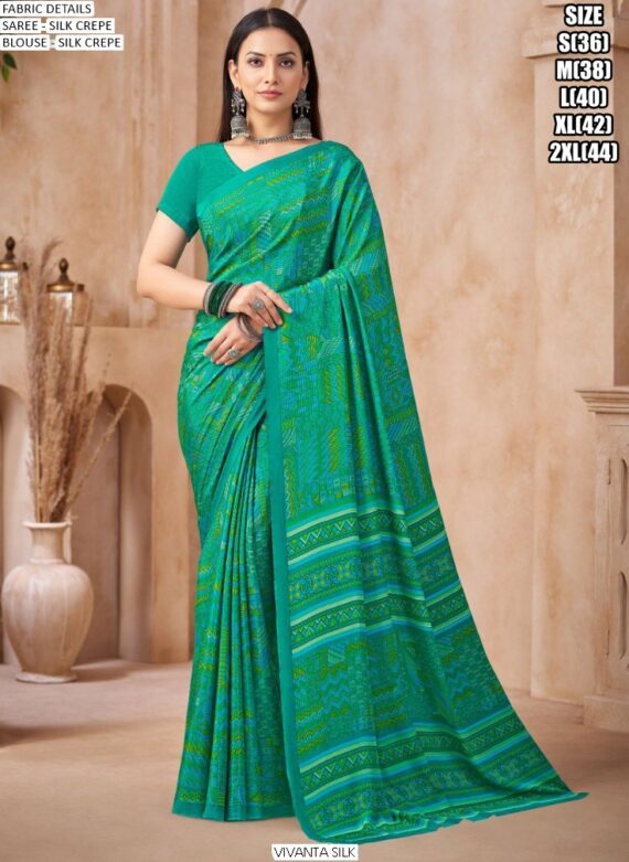 The Latest Collection Of Regular Wear Crape Silk Sarees In Various Prints