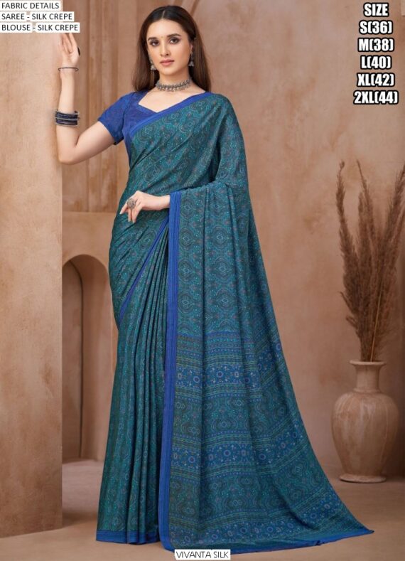 The Latest Collection Of Regular Wear Crape Silk Sarees In Various Prints