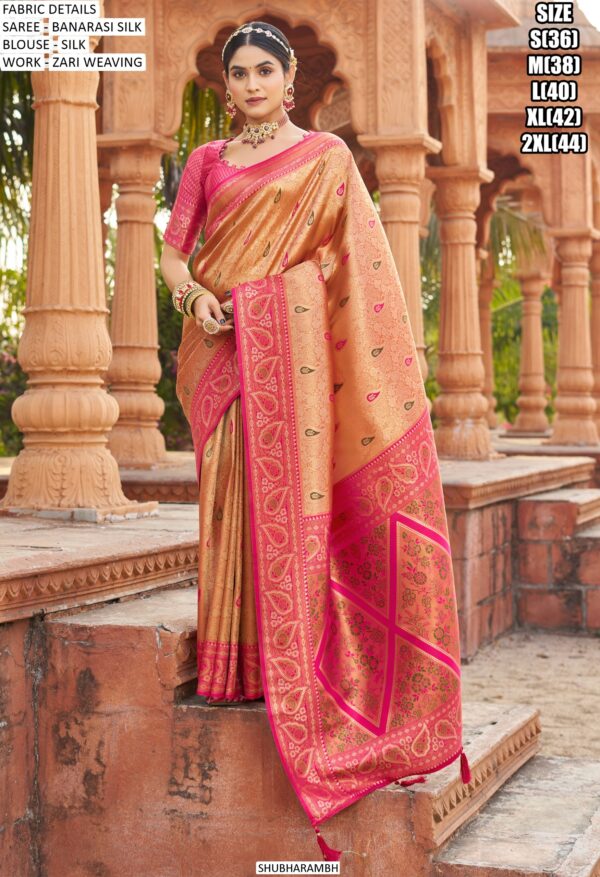 Gratifying Designer Soft Banarasi Silk Weaving Saree With Alluring Blouse Piece