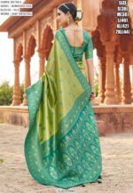 Gratifying Designer Soft Banarasi Silk Weaving Saree With Alluring Blouse Piece