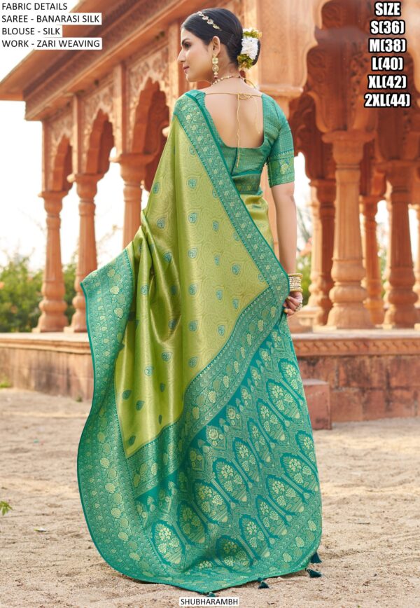 Gratifying Designer Soft Banarasi Silk Weaving Saree With Alluring Blouse Piece