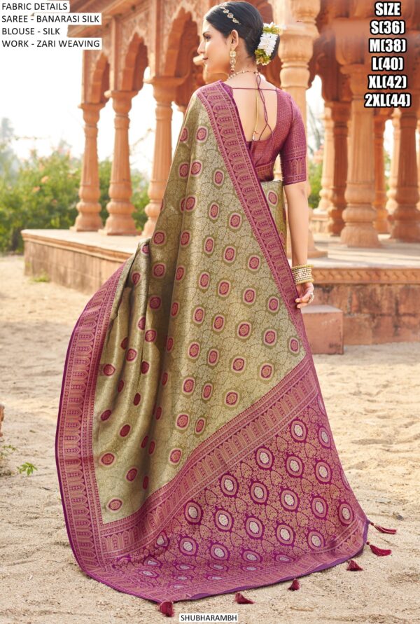 Gratifying Designer Soft Banarasi Silk Weaving Saree With Alluring Blouse Piece