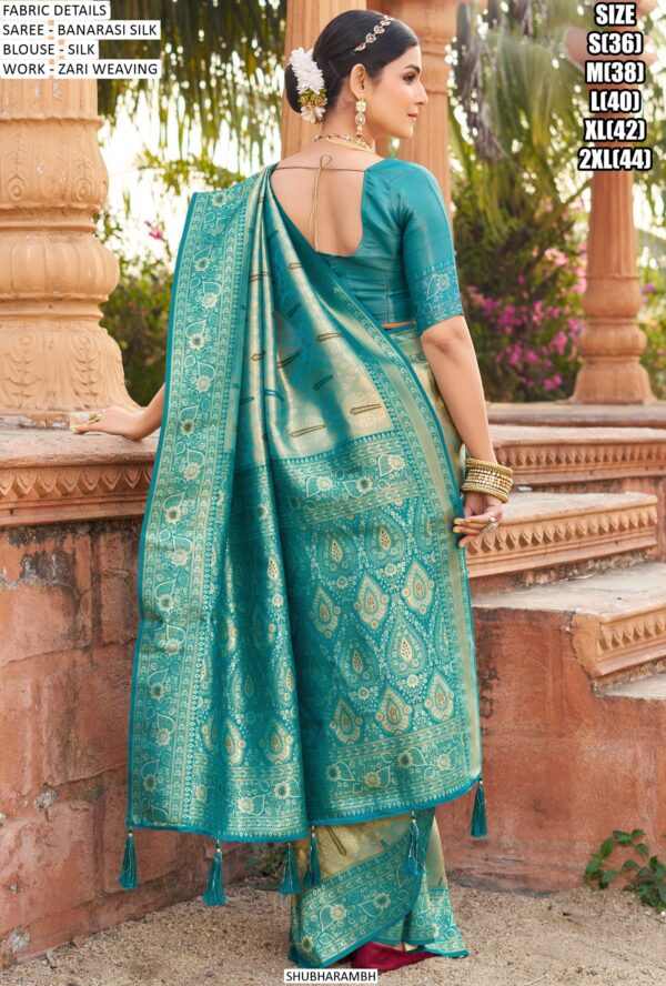 Gratifying Designer Soft Banarasi Silk Weaving Saree With Alluring Blouse Piece