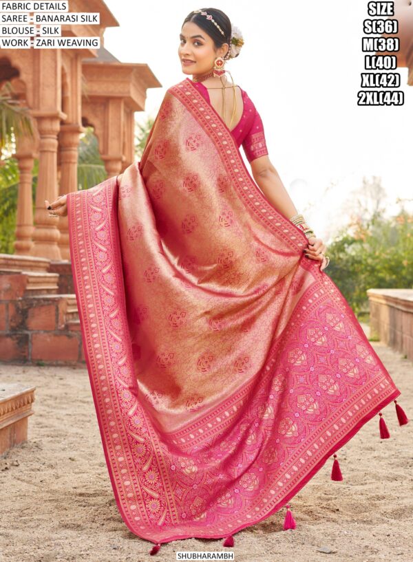 Gratifying Designer Soft Banarasi Silk Weaving Saree With Alluring Blouse Piece
