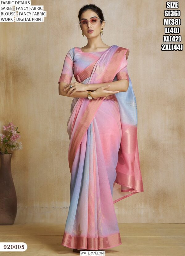 Glorious Digital Printed Fancy Fabric Contemporary Party Wear Sarees