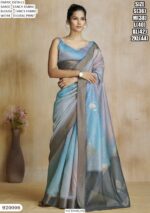 Glorious Digital Printed Fancy Fabric Contemporary Party Wear Sarees