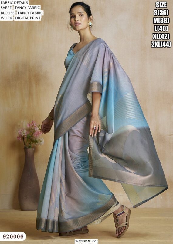 Glorious Digital Printed Fancy Fabric Contemporary Party Wear Sarees