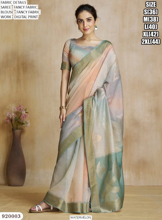 Glorious Digital Printed Fancy Fabric Contemporary Party Wear Sarees
