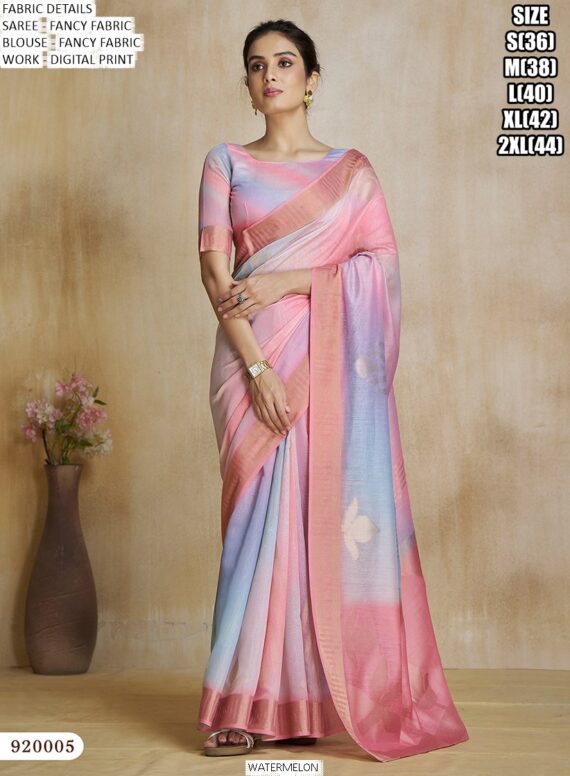 Glorious Digital Printed Fancy Fabric Contemporary Party Wear Sarees