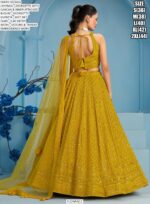 Semi-Stitched Georgette Sequins And Thread Embroidered Party Wear Lehenga Choli