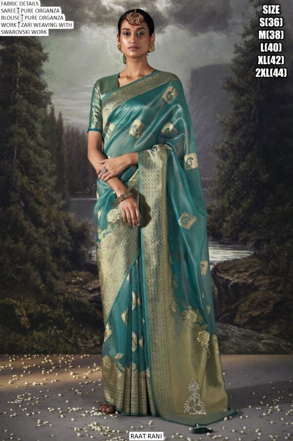 Tune Up Your Saree Look With Latest Collection Of Pure Organza Designer Wedding Wear Sarees