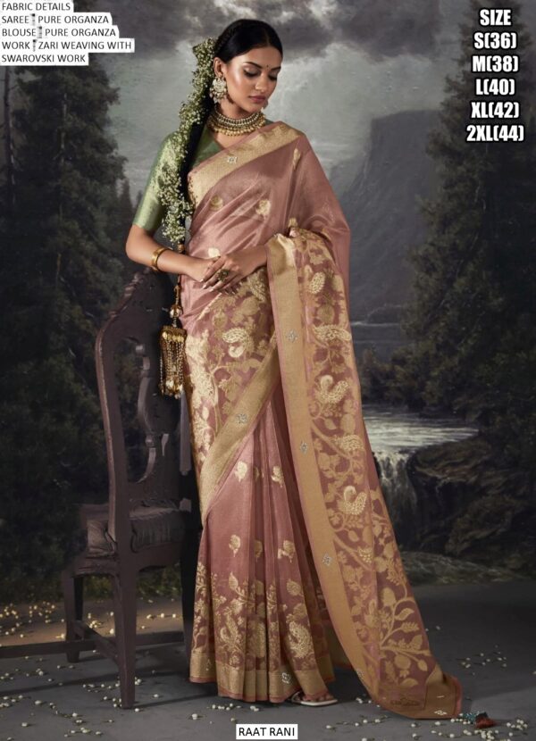 Tune Up Your Saree Look With Latest Collection Of Pure Organza Designer Wedding Wear Sarees