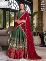 Royal Kanchipuram Silk Printed And Zari Weaving Festival Lehenga Choli