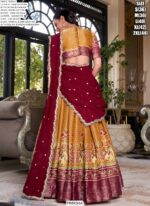 Royal Kanchipuram Silk Printed And Zari Weaving Festival Lehenga Choli