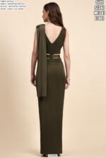 Imported Crystal Ready To Wear (One Minute) Saree With A Heavy Lace Work Blouse