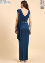 Imported Crystal Ready To Wear (One Minute) Saree With A Heavy Lace Work Blouse