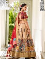 New Launching Festival Lehenga Choli In Dola Silk With Kalamkari Print Work