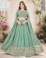 A Designer Semi-Stitched Georgette Lehenga Choli Collection For Weddings