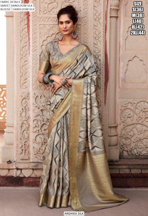 Drape Elegance With Exclusive Designer Handloom Silk Functional Sarees, Shop Now!