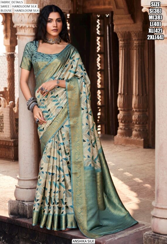 Drape Elegance With Exclusive Designer Handloom Silk Functional Sarees, Shop Now!