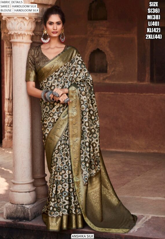 Drape Elegance With Exclusive Designer Handloom Silk Functional Sarees, Shop Now!