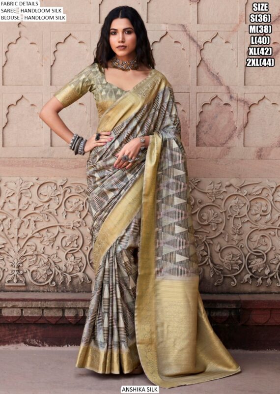 Drape Elegance With Exclusive Designer Handloom Silk Functional Sarees, Shop Now!