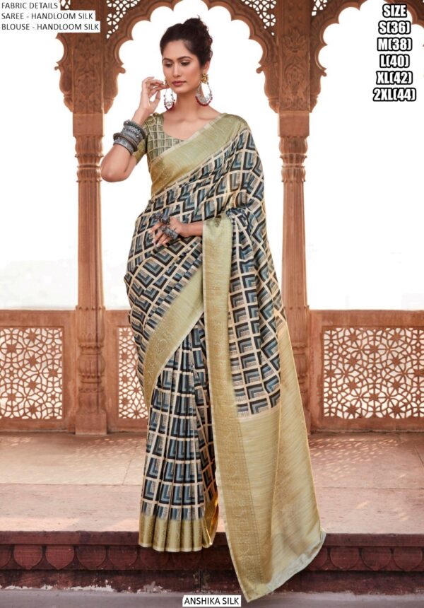 Drape Elegance With Exclusive Designer Handloom Silk Functional Sarees, Shop Now!