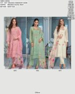 Buy Soft Organza Women's Embroidered Festive Wear Readymade Kurti Pant Sets