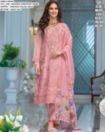 Buy Soft Organza Women's Embroidered Festive Wear Readymade Kurti Pant Sets