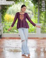 Kutchi Gamthi Patch With Schiffli Work Navratri Special Short Tops