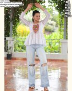 Kutchi Gamthi Patch With Schiffli Work Navratri Special Short Tops