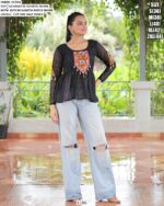 Kutchi Gamthi Patch With Schiffli Work Navratri Special Short Tops